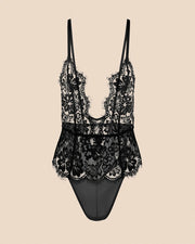Black Lace Teddy Bodysuit