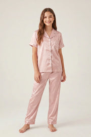 EW - Be My Love Satin Pajama Set - Pink