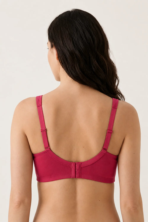 EEW - Cali Non Wired And Non Padded Cotton Bra - Burgundy