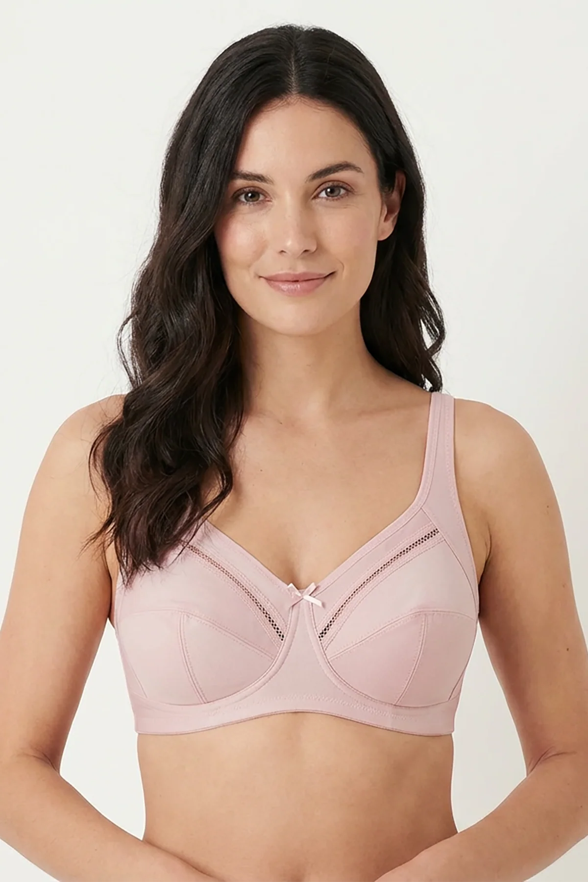 EW Cali Non-Wired and Non-Padded Cotton Bra in Pink.