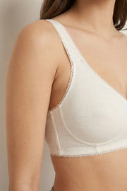 EW - Carole Non Wired And Non Padded Cotton Bra - Vanilla