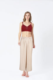 EW - Colette Non Wired And Non Padded Cotton Bra - Burgundy