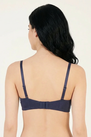 EW - Cora Non wired And Non Padded Cotton Bra - Navy Blue