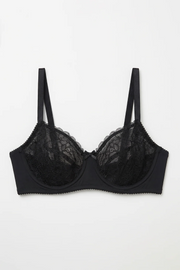EW - Petunia Non Padded And Wired Lace Bra - Black