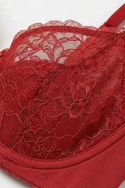 EW - Petunia Non Padded And Wired Lace Bra - Cherry