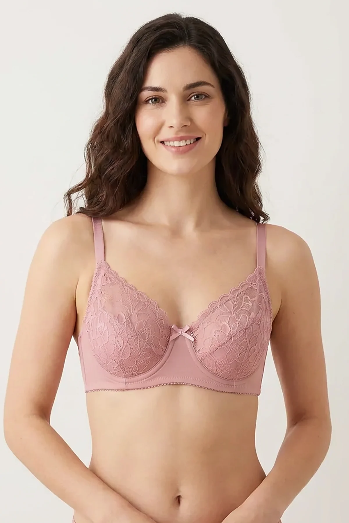 EW - Petunia Non Padded And Wired Lace Bra - Soft Pink