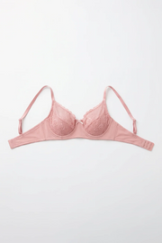 EW - Petunia Non Padded And Wired Lace Bra - Soft Pink