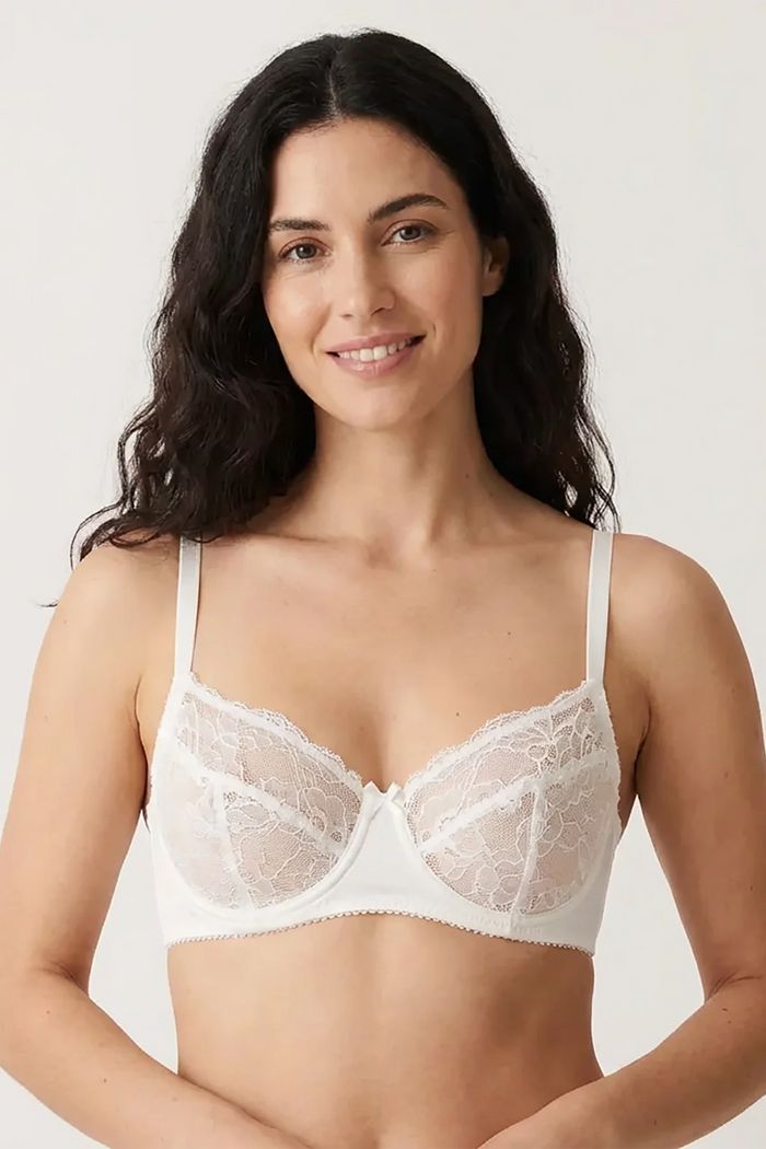 EW - Petunia Non Padded And Wired Lace Bra - White