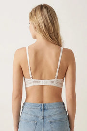 EW - Pinkie Non Padded Lace Bralette - White