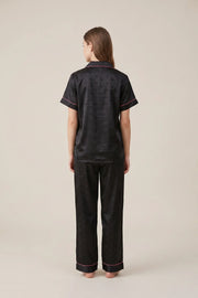 EW - Satin Pajama Set - Black