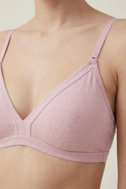 EW - Alma Non Padded Cotton Bralette - Pink