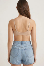 EW - Camille Wired And Non Padded Cotton Bra - Skin