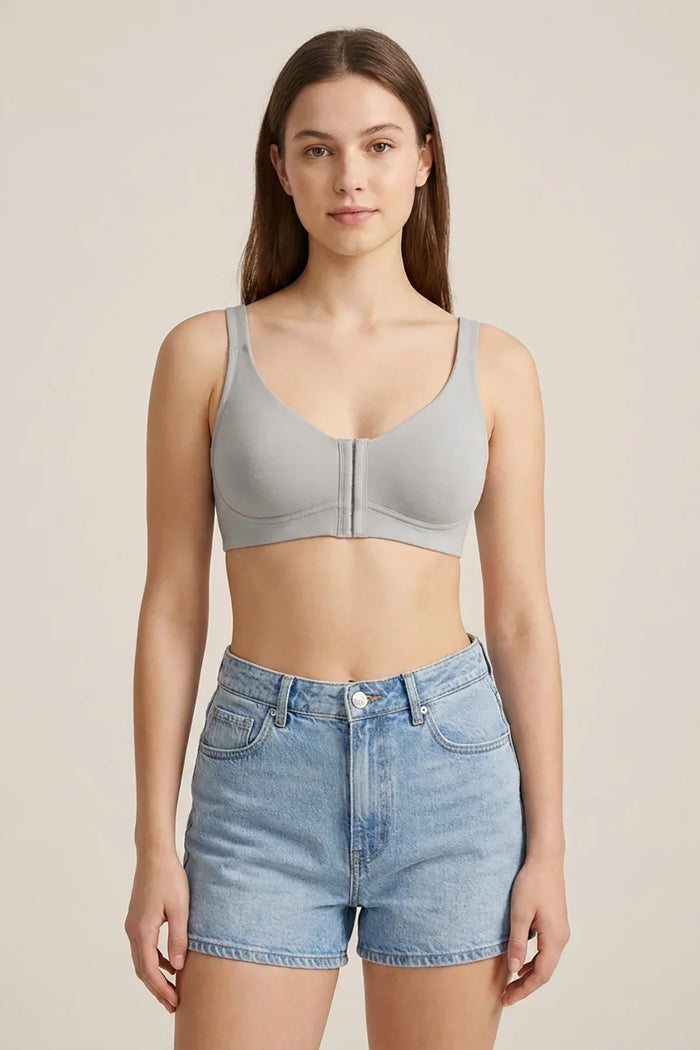 EW - Front Open Bra - Grey