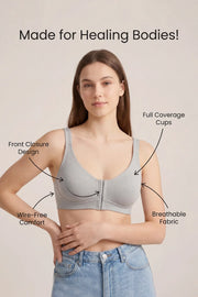 EW - Front Open Bra - Grey