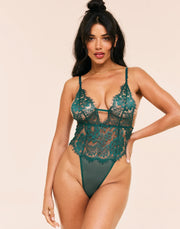 Emerald Lace Teddy Bodysuit